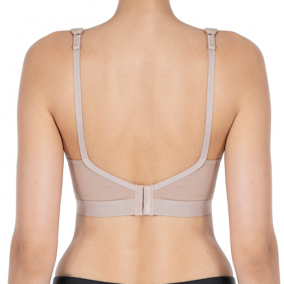 COTTON BRA WITH ZIPPER (BEIGE)