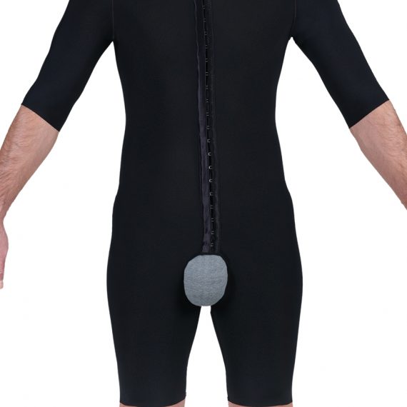 MALE ABOVE THE KNEE BODY SHAPER WITH SHORT SLEEVES